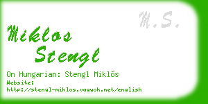 miklos stengl business card