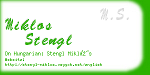 miklos stengl business card